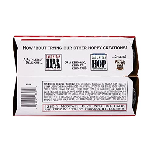 LAGUNITAS BREWING Non-Alcoholic IPA 6pk, 12 FZ - The Beer Connoisseur® Store