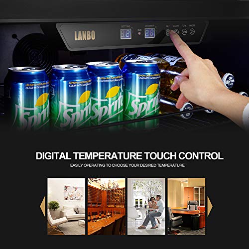 Lanbo Beverage Refrigerator, 110 Cans 6 Bottles Built-in Compressor Drink Fridge - The Beer Connoisseur® Store