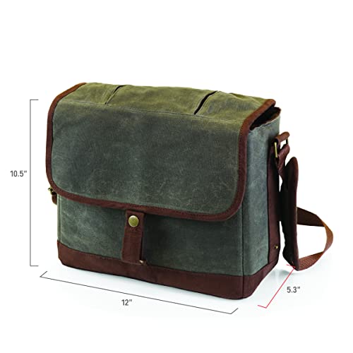 LEGACY - a Picnic Time brand Double Growler Insulated Tote, Khaki Green/Brown - The Beer Connoisseur® Store