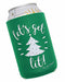Let's Get Lit! Holiday Festive Christmas Can Coolers - 6 Pack | Stocking Stuffer Gifts - Funny Ugly Sweater Party Prize, Favors, Decorations & Supplies (Get Lit) - The Beer Connoisseur® Store