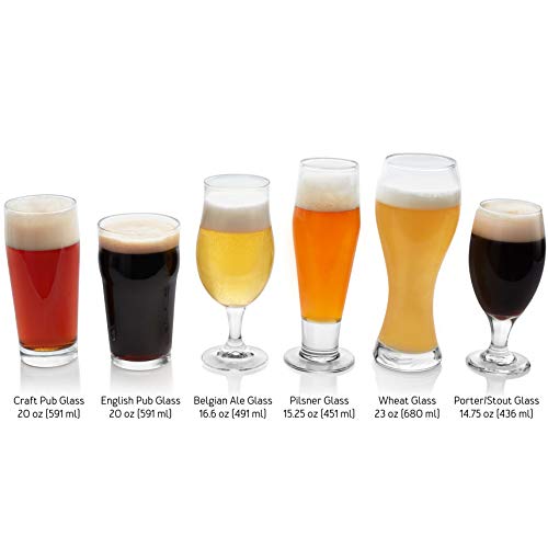 Libbey Craft Brews Assorted Beer Glasses, Set of 6 - The Beer Connoisseur® Store