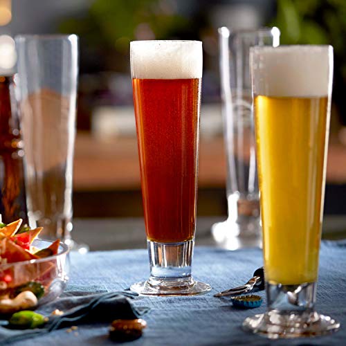 Libbey Stockholm Pilsner Beer Glasses, 14.5-ounce, Set of 4 - The Beer Connoisseur® Store