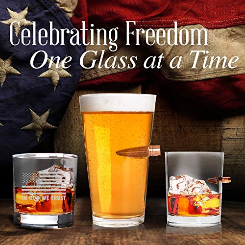 Lucky Shots United States Constitution Beer Pint Glass | 16 oz. Drinking Glasses | 360 Print We The People Beer Glasses - The Beer Connoisseur® Store