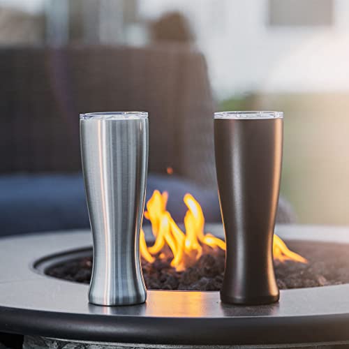 Mason Forge | Stainless Steel Pint Double Insulated Beer Tumbler | Double Wall Vacuum Insulated | Sweat & Condensation Free | HOT or COLD Beverages | Pilsner Style Glass | 16 Ounce | - The Beer Connoisseur® Store