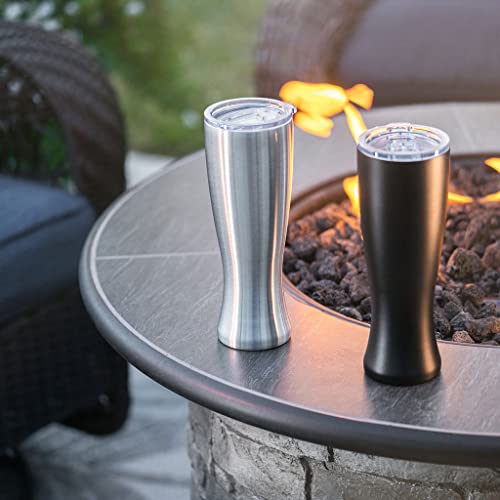 Mason Forge | Stainless Steel Pint Double Insulated Beer Tumbler | Double Wall Vacuum Insulated | Sweat & Condensation Free | HOT or COLD Beverages | Pilsner Style Glass | 16 Ounce | - The Beer Connoisseur® Store