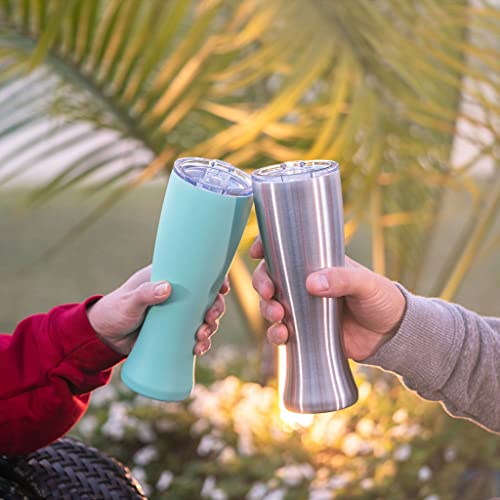 Mason Forge | Stainless Steel Pint Double Insulated Beer Tumbler | Double Wall Vacuum Insulated | Sweat & Condensation Free | HOT or COLD Beverages | Pilsner Style Glass | 16 Ounce | - The Beer Connoisseur® Store