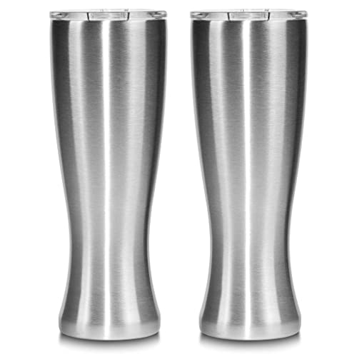 Mason Forge | Stainless Steel Pint Double Insulated Beer Tumbler | Double Wall Vacuum Insulated | Sweat & Condensation Free | HOT or COLD Beverages | Pilsner Style Glass | 16 Ounce | - The Beer Connoisseur® Store