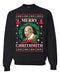 Merry Chrithmith Mike Tyson Ugly Christmas Sweater Unisex Crewneck Graphic Sweatshirt, Black, X-Large - The Beer Connoisseur® Store