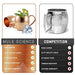 Mule Science Authentic Moscow Mule Copper Mugs Set of 16 (16oz) | Solid Barrel 100% Copper Cups Set w/ 16 Straws, 16 Coasters & 2 Shot Glasses | Handcrafted Tarnish-Resistant Food Grade Lacquer Coat - The Beer Connoisseur® Store