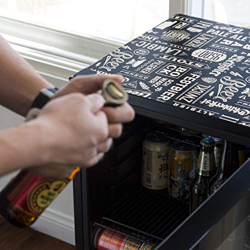NewAir Limited Edition Beverage Refrigerator and Cooler “Beers of the World” with Glass Door, 126 Can Capacity Freestanding Mini Beer Fridge with SplitShelf™ and 7 Temperature Settings AB-1200BC1 - The Beer Connoisseur® Store