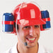 Novelty Place Drinking Helmet - Can Holder Drinker Hat Cap with Straw for Beer and Soda - Party Fun - Red - The Beer Connoisseur® Store