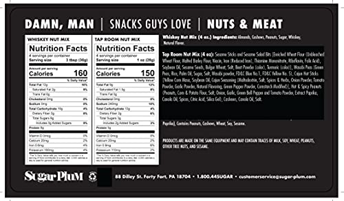 Nuts and Beef Jerky Gift Basket for Men, 12 Items – 10 Beef Sticks and 2 Unique Nut Flavors – Small Batch Gourmet Nuts Gift Basket with Jerky is Great Valentines Day Gift for Him - The Beer Connoisseur® Store
