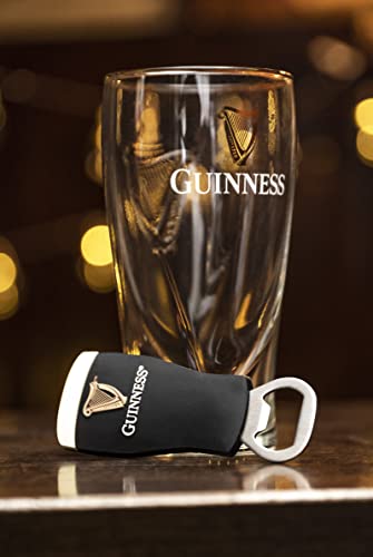 Official Guinness Embossed 450ml Glass and Bottle Opener - The Beer Connoisseur® Store