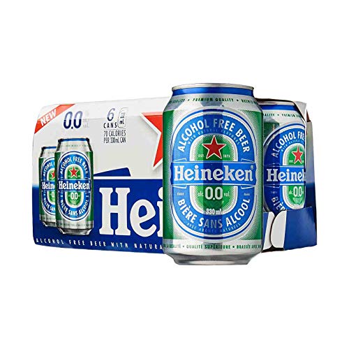 【PACK OF 6】 Heineken 0.0% Non Alcohol Beer - Great Taste, Zero Alcohol - 11.2 Fl Oz - The Beer Connoisseur® Store