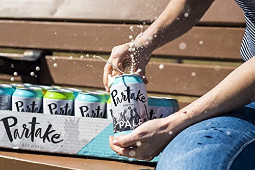 Partake Brewing Non Alcoholic Craft Brew, Blonde, 12 Pack - 12 Ounce Cans, Low Calorie, All Natural Ingredients - The Beer Connoisseur® Store