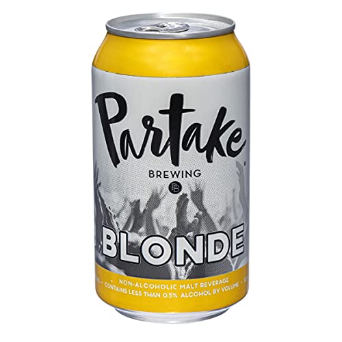 Partake Brewing Non Alcoholic Craft Brew, Blonde, 12 Pack - 12 Ounce Cans, Low Calorie, All Natural Ingredients - The Beer Connoisseur® Store