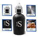 Personalized Beer Growler (Black Matte, Stamped Design), 64 oz Stainless Steel Single Wall Bottle Ideal for Camping, Travel - Unique Wedding Groomsmen Gift - The Beer Connoisseur® Store