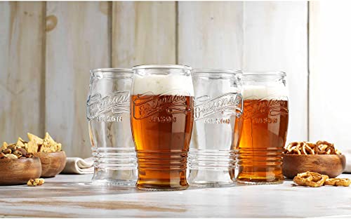 Pilsner Glasses 16 Oz. Beer Glasses By Glaver’s, Set Of 4 Tall Original Mason Glasses, Wheat Beer Pint Glasses, Drinking Cups For Juice, Smoothies, Beverages, Cocktail Drinkware, Dishware Safe. - The Beer Connoisseur® Store