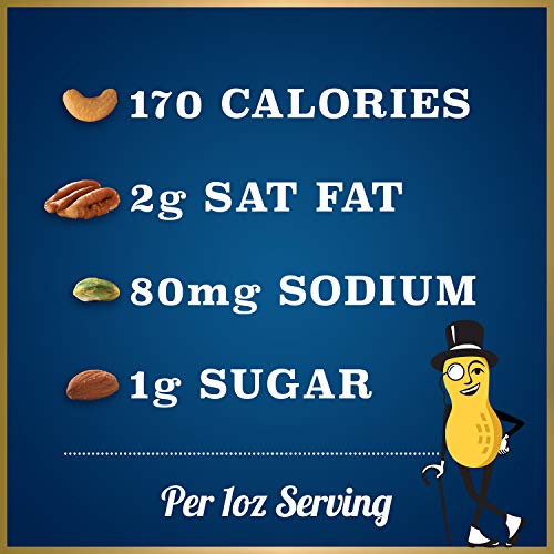 PLANTERS Deluxe Mixed Nuts with Hazelnuts, 15.25 oz. Resealable Canister - Cashews, Almonds, Hazelnuts, Pistachios & Pecans Roasted in Peanut Oil with Sea Salt - Kosher Savory Snack - The Beer Connoisseur® Store