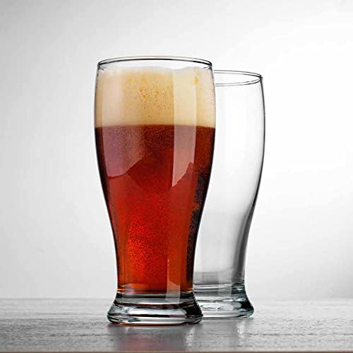 Premium Pilsner 19.25 Oz Beer Glasses Set Of 4 Pint Glasses By Glaver's, Tall Designed European Glass Tumbler Cups. For Bar, Cocktails, Beer, Soda, Juice, Beverages, Wheat, Ideal Gift For Men. - The Beer Connoisseur® Store