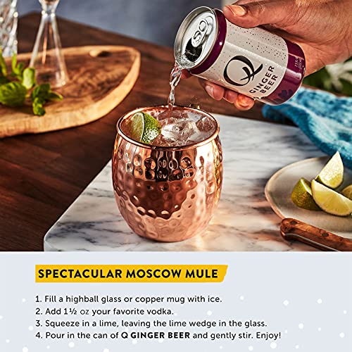 Q Mixers Premium Ginger Beer: Real Ingredients & Less Sweet, 7.5 Fl oz per can, 24 Cans - The Beer Connoisseur® Store