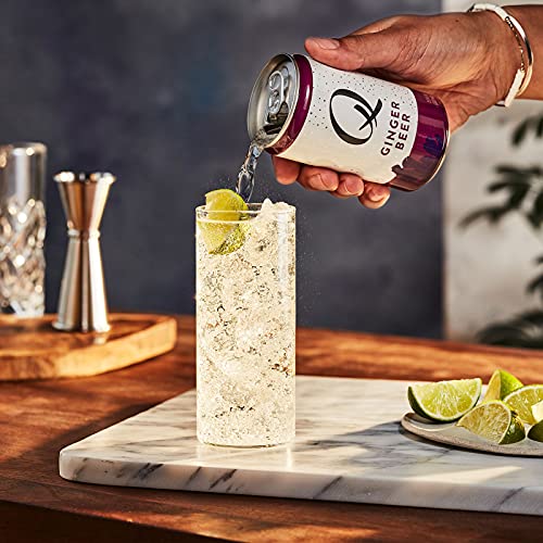 Q Mixers Premium Ginger Beer: Real Ingredients & Less Sweet, 7.5 Fl oz per can, 24 Cans - The Beer Connoisseur® Store