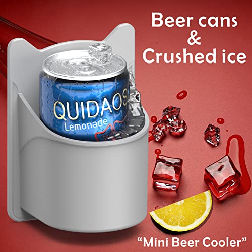 QUIDAOSO Beer/Can/Drink/Wine Bottle Holder(Cooler/Mini Ice Bucket) for Shower, Wall Mounted Cup Holder, Beer Gifts for Man, Funny Birthday Gifts(02G) - The Beer Connoisseur® Store
