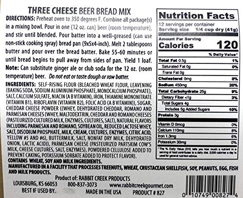 Rabbit Creek Beer Bread Mix Variety Pack of 3 – Classic Beer Bread, Smoked Bacon & Three Cheese Beer Bread Mix - The Beer Connoisseur® Store