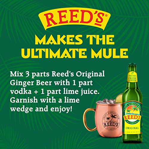 Reed's, Original Ginger Beer, Great Tasting All Natural Craft Ginger Beer with Fresh Ginger Root (12OZ Bottle) - The Beer Connoisseur® Store