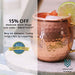 Set of 100 100% Pure Copper Moscow Mule Mugs By Advanced Mixology (16 oz each) with 100 Artisan Hand Crafted Wooden Coasters - Barrel With Brass Handle - The Beer Connoisseur® Store