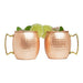 Set of 16 Advanced Mixology Moscow Mule 100% Pure Copper Mugs - 16 Ounce with 16 Artisan Hand Crafted Wooden Coasters - Barrel With Brass Handle - The Beer Connoisseur® Store