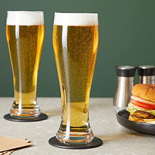 Set of 4 Tall 23 Oz Pilsner Beer Glasses, Clear Drinking Glassware - The Beer Connoisseur® Store