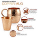 Set of 40 Pure Copper Moscow Mule Mugs by Mule Science with BONUS: Cocktail Copper 40 Straws, 2 Shot glasses and 40 coasters! - The Beer Connoisseur® Store