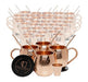 Set of 40 Pure Copper Moscow Mule Mugs by Mule Science with BONUS: Cocktail Copper 40 Straws, 2 Shot glasses and 40 coasters! - The Beer Connoisseur® Store