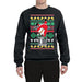 Shark & Hammer Santa Keg Stand Beer Drinking Drunk Ugly Christmas Sweater Unisex Crewneck Graphic Sweatshirt, Black, X-Large - The Beer Connoisseur® Store