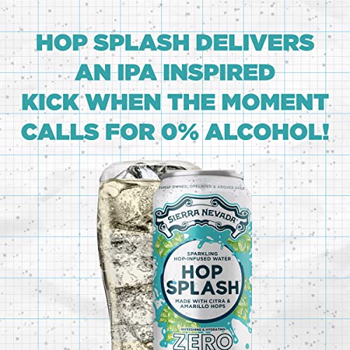 SIERRA NEVADA BREWING Hop Splash Sparkling Hop-Infused Water Non-Alcoholic 6pk Cans, 12 FZ - The Beer Connoisseur® Store
