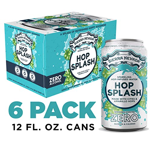 SIERRA NEVADA BREWING Hop Splash Sparkling Hop-Infused Water Non-Alcoholic 6pk Cans, 12 FZ - The Beer Connoisseur® Store