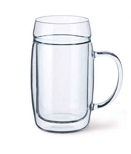 Simax Exclusive Double-Walled Glass Beer Glass with Handle 50 cl - The Beer Connoisseur® Store