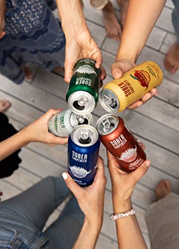 Sober Carpenter NA Craft Beer - India Pale Ale, IPA Non Alcoholic 12 pack /16 oz Cans of Low-Calorie, Award Winning, All Natural Ingredients for a Great Tasting Drink - The Beer Connoisseur® Store