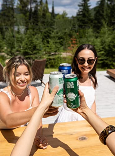 Sober Carpenter NA Craft Beer - India Pale Ale, IPA Non Alcoholic 12 pack /16 oz Cans of Low-Calorie, Award Winning, All Natural Ingredients for a Great Tasting Drink - The Beer Connoisseur® Store