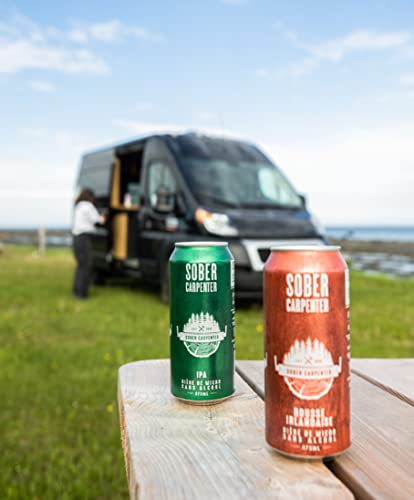 Sober Carpenter NA Craft Beer - India Pale Ale, IPA Non Alcoholic 12 pack /16 oz Cans of Low-Calorie, Award Winning, All Natural Ingredients for a Great Tasting Drink - The Beer Connoisseur® Store