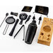 Soing 11-Piece Black Bartender Kit,Perfect Home Cocktail Shaker Set for Drink Mixing,Stainless Steel Bar Tools with Stand,Velvet Carry Bag & Cocktail Recipes Cards (Black) - The Beer Connoisseur® Store