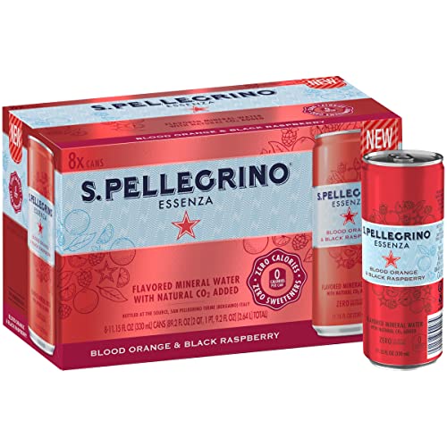 S.Pellegrino Essenza Variety Pack - Blood Orange, Wild Strawberry, Original (unflavored) ,11.15 Fl. Oz (Pack of 24) - The Beer Connoisseur® Store