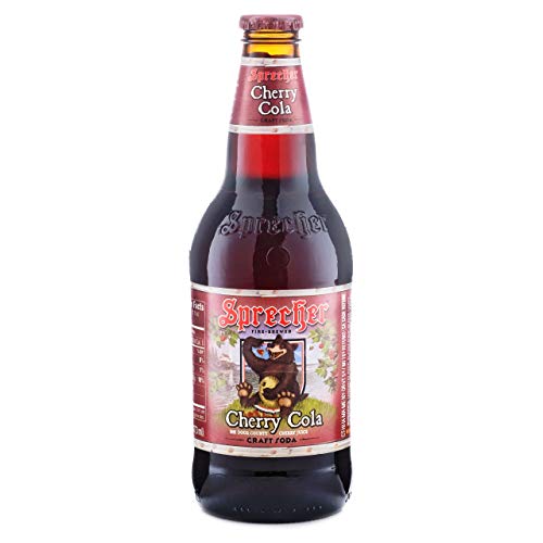 Sprecher Cherry Cola, Fire-Brewed Craft Soda, Glass Bottle, 16oz, 12 Pack - The Beer Connoisseur® Store