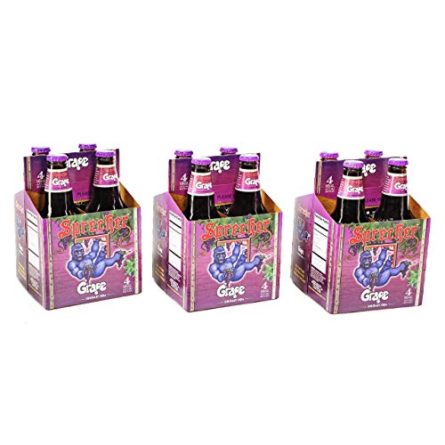 Sprecher Grape Soda, Great Tasting, Hand Crafted, Fire-Brewed Gourmet Craft Soda, 16oz Glass Bottle (3-4 packs,12 bottles) - The Beer Connoisseur® Store