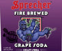 Sprecher Grape Soda, Great Tasting, Hand Crafted, Fire-Brewed Gourmet Craft Soda, 16oz Glass Bottle (3-4 packs,12 bottles) - The Beer Connoisseur® Store