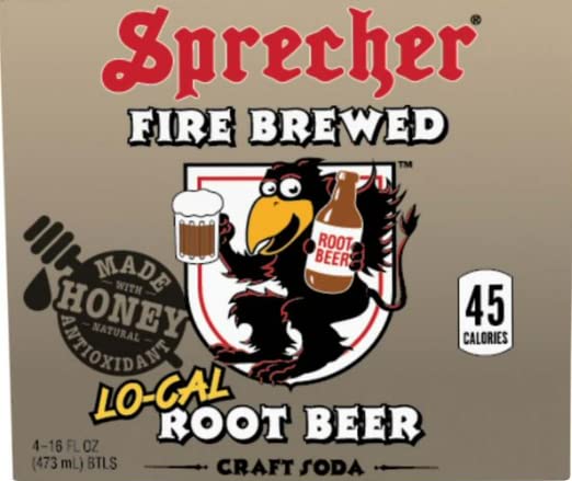 Sprecher Lo-Cal Root Beer, Great tasting, Hand Crafted, Fire-Brewed Gourmet Craft Soda, 16oz Glass Bottle, 12 Pack (3-4packs)` - The Beer Connoisseur® Store