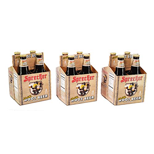 Sprecher Lo-Cal Root Beer, Great tasting, Hand Crafted, Fire-Brewed Gourmet Craft Soda, 16oz Glass Bottle, 12 Pack (3-4packs)` - The Beer Connoisseur® Store