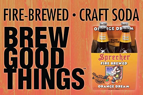 Sprecher Orange Dream, Fire-Brewed Craft Soda, Glass Bottle, 16oz, 12 Pack - The Beer Connoisseur® Store