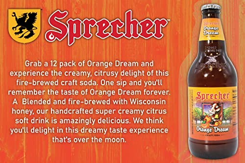 Sprecher Orange Dream, Fire-Brewed Craft Soda, Glass Bottle, 16oz, 12 Pack - The Beer Connoisseur® Store
